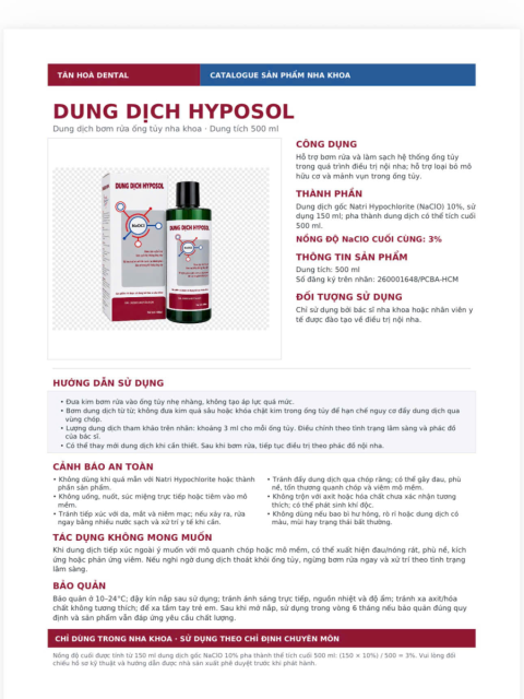 Dung Dịch Hyposol NAOCL Việt Nam